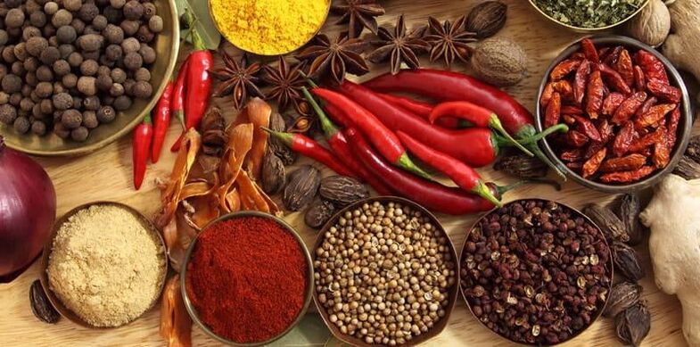 During a diet for pancreatitis, it is necessary to eliminate spices and seasonings from the diet. 